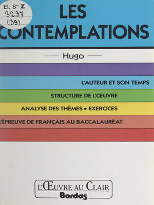 cover image of Les contemplations, Hugo